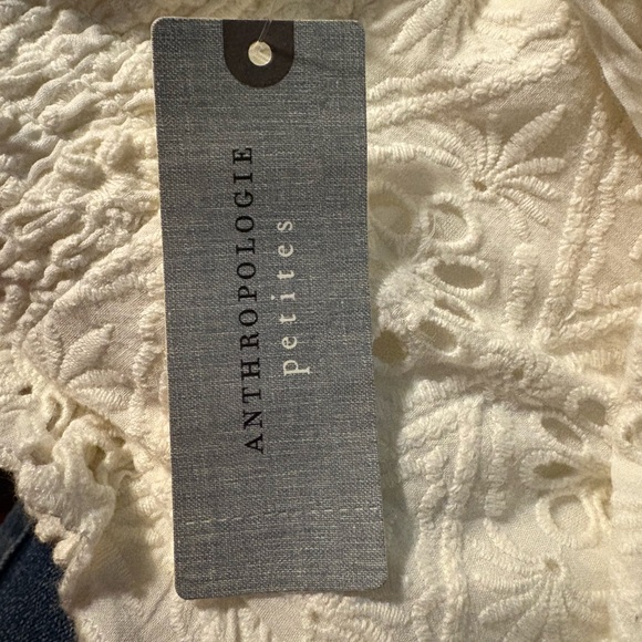 Anthropologie Pilcro NWT Puff-Sleeved Eyelet Romper in White Size MP - Picture 6 of 8